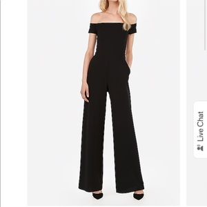 #Express 🖤 Off the Shoulder Wide Leg Jumpsuit